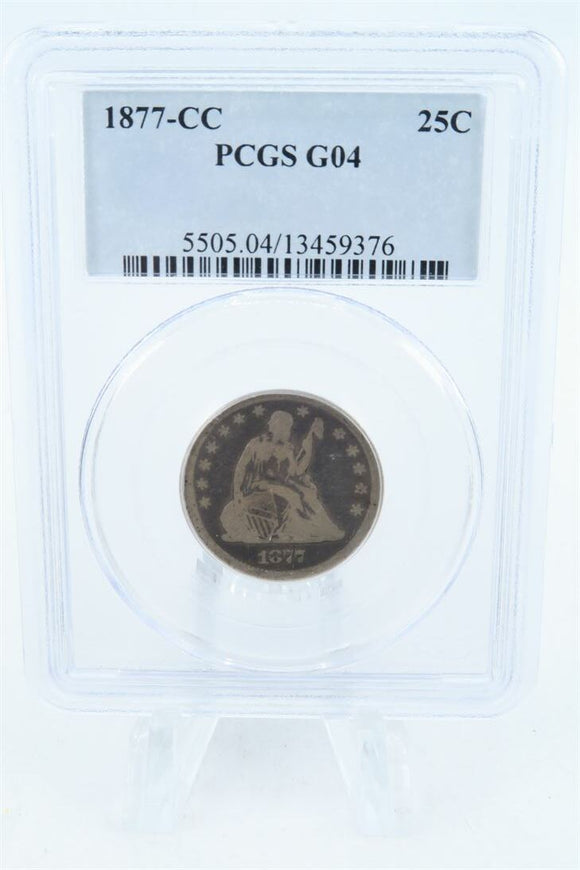 1877-CC PCGS G04 Liberty Seated Quarter Business Strike 25C