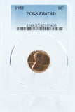 1953-P PCGS PR67RD Lincoln Wheat Cent Proof 1C