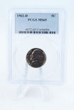 1962-D PCGS MS65 Jefferson Nickel Business Strike 5C