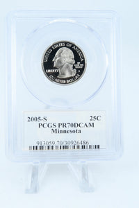 2005-S PCGS PR70DCAM Minnesota State Quarter Proof 25C