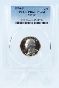 1976-S PCGS PR69DCAM Silver Washington Quarter Proof 25C