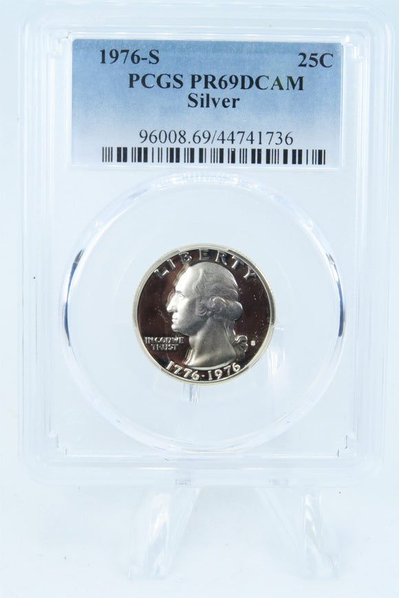 1976-S PCGS PR69DCAM Silver Washington Quarter Proof 25C