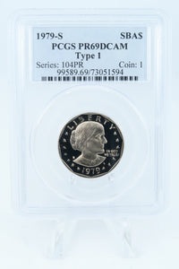 1979-S PCGS PR69DCAM Type 1 Susan B. Anthony Dollar Proof