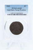 1803-P PCGS AG03BN Small Date Large Fraction Draped Bust Cent 1C