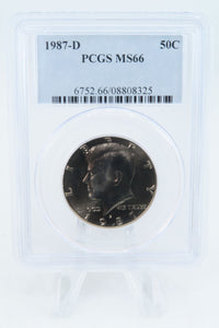 1987-D PCGS MS66 Kennedy Half Dollar Business Strike 50C