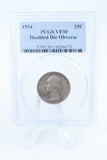 1934-P PCGS VF30 DDO Washington Quarter Business Strike 25C