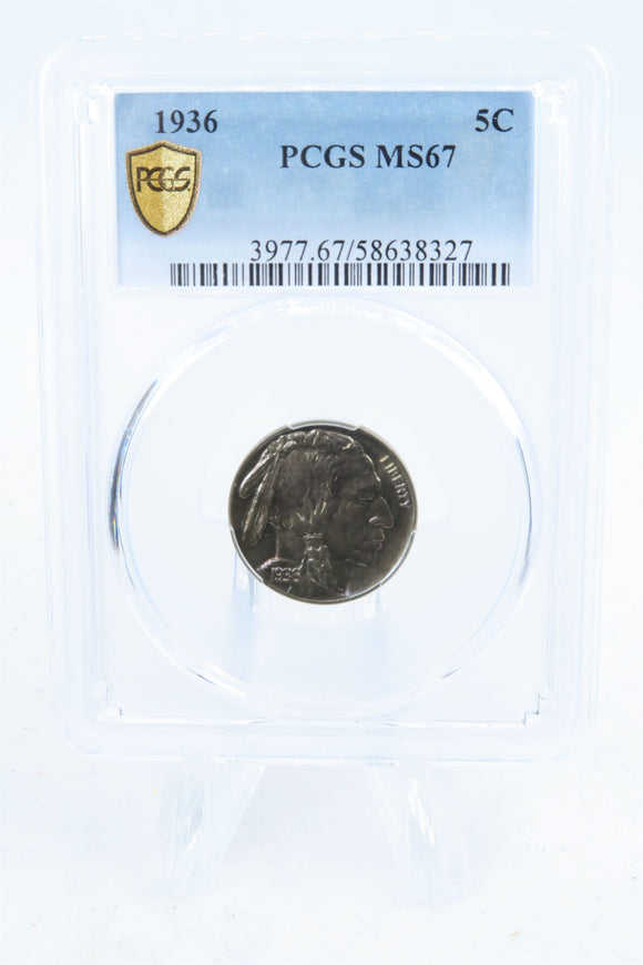 1936-P PCGS MS67 Buffalo Nickel Business Strike 5C