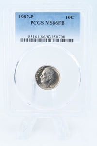 1982-P PCGS MS66FB Roosevelt Dime Business Strike 10C