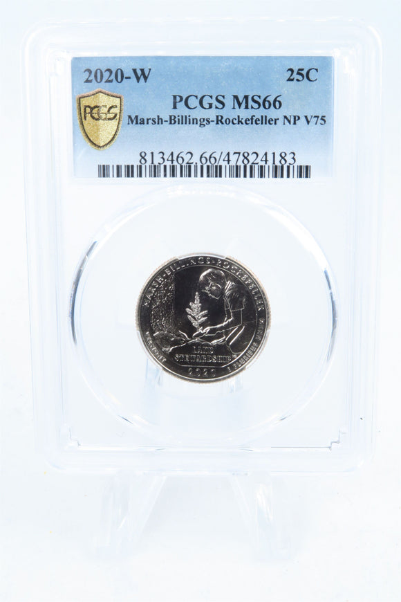 2020-W PCGS MS66 Marsh-Billings-Rockefeller NP V75 Quarter 25C