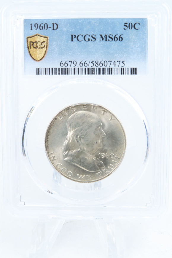1960-D PCGS MS66 Franklin Half Dollar Business Strike 50C