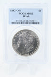 1882-O/S PCGS MS63 Weak Morgan Dollar Business Strike