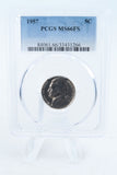 1957-P PCGS MS66FS Jefferson Nickel Full Steps Business Strike 5C