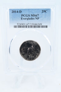 2014-D PCGS MS67 Everglades NP Quarter Business Strike 25C