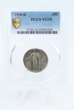 1920-D PCGS VG10 Standling Liberty Quarter Business Strike 25C