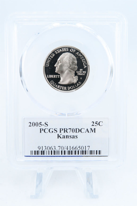 2005-S PCGS PR70DCAM Kansas State Quarter Proof 25C