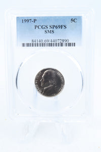 1997-P PCGS SP69FS SMS Jefferson Nickel 5C