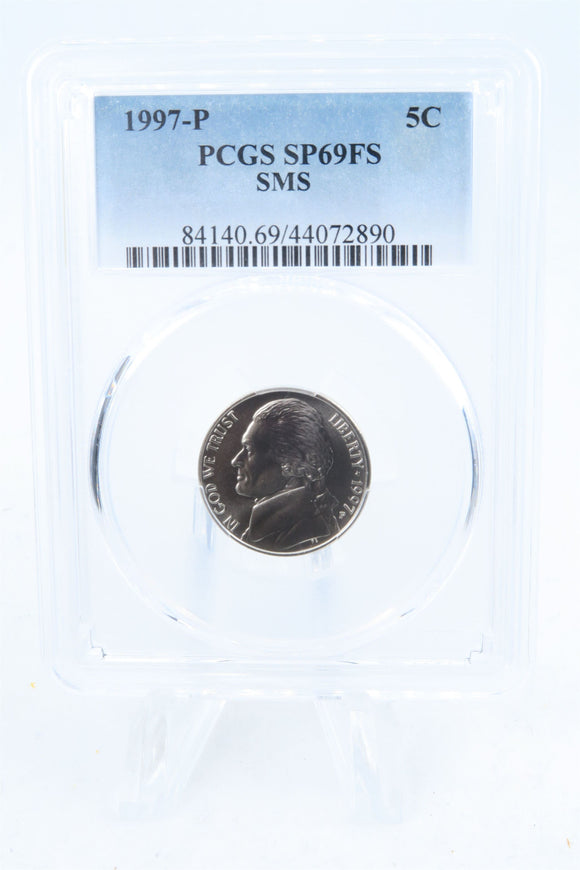 1997-P PCGS SP69FS SMS Jefferson Nickel 5C