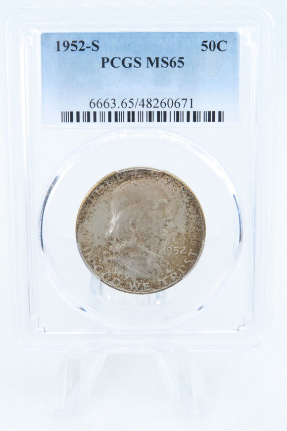 1952-S PCGS MS65 Franklin Half Dollar Business Strike 50C