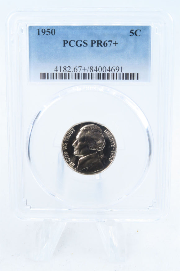 1950-P PCGS PR67+ Jefferson Nickel Proof 5C