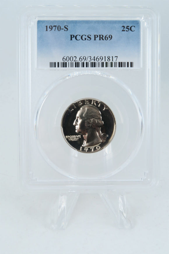 1970-S PCGS PR69 Washington Quarter Proof 25C