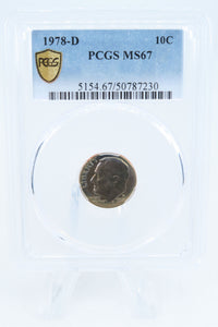 1978-D PCGS MS67 Roosevelt Dime Business Strike 10C