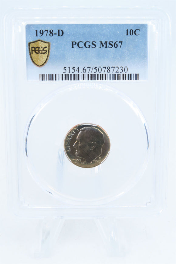1978-D PCGS MS67 Roosevelt Dime Business Strike 10C