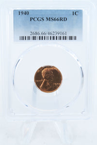 1940-P PCGS MS66RD Lincoln Wheat Cent Business Strike 1C