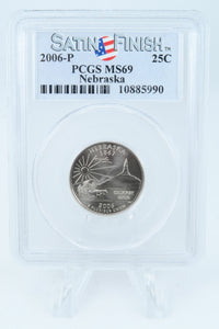 2006-P PCGS SP69 Nebraska Satin Finish State Quarter 25C