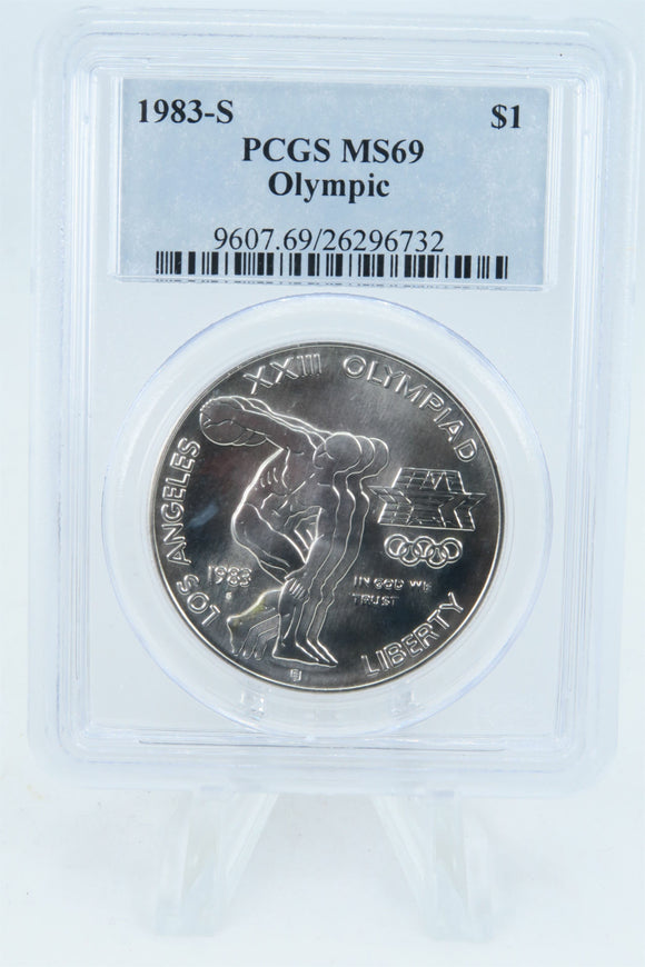 1983-S PCGS MS69 Olympic Silver Modern Commemorative Dollar