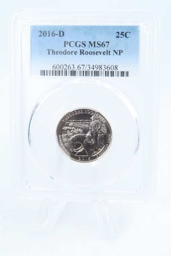 2016-D PCGS MS67 Theodore Roosevelt NP Quarter Business Strike 25C