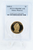 2008-S PCGS PR69DCAM James Monroe Presidential Dollar Proof