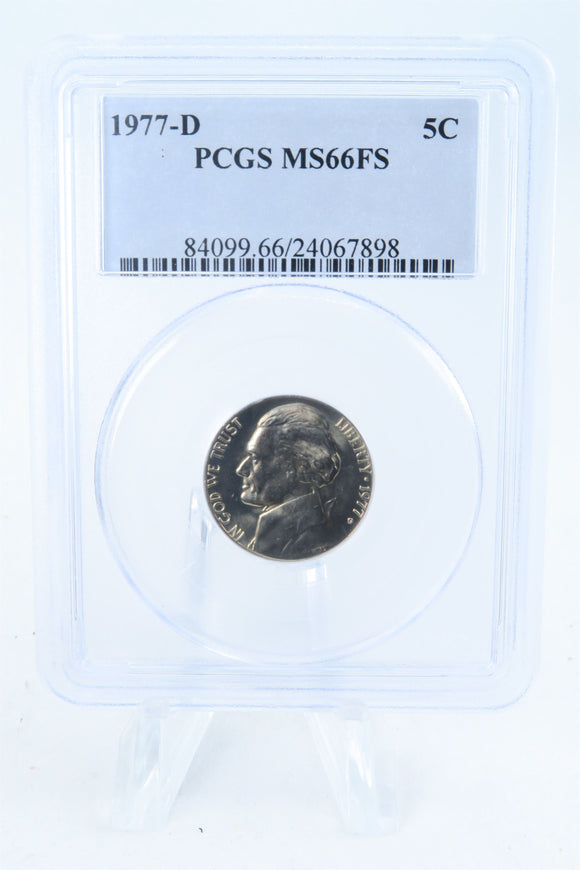 1977-D PCGS MS66FS Jefferson Nickel Full Steps Business Strike 5C