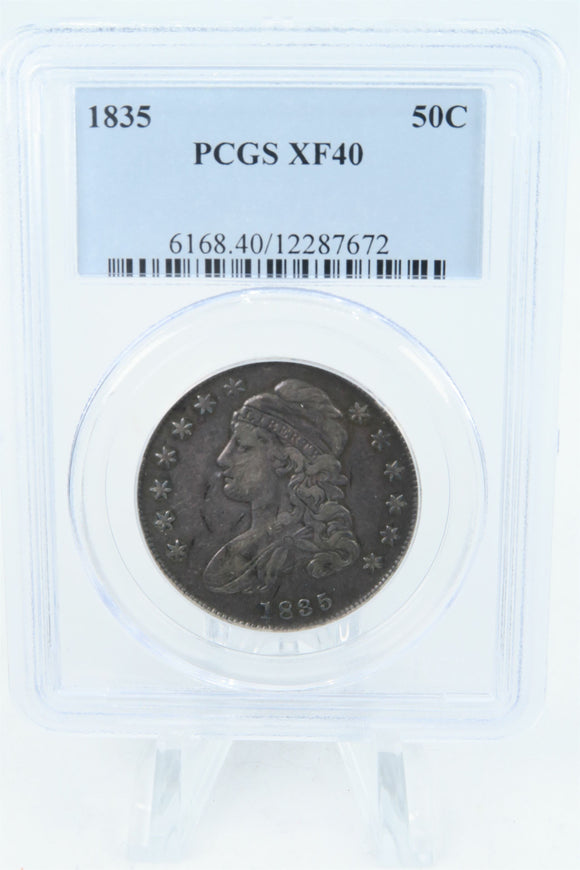 1835-P PCGS XF40 Capped Bust Half Dollar Business Strike 50C