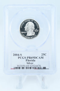 2004-S PCGS PR69DCAM Silver Florida State Quarter Proof 25C