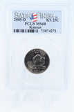 2005-D PCGS SP68 Kansas Satin Finish State Quarter 25C
