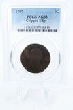 1797-P PCGS AG03BN Reverse Of 1795 Gripped Edge Draped Bust Cent 1C