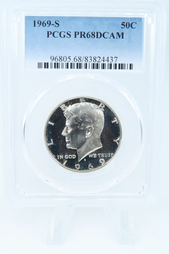 1969-S PCGS PR68DCAM Kennedy Half Dollar Proof 50C