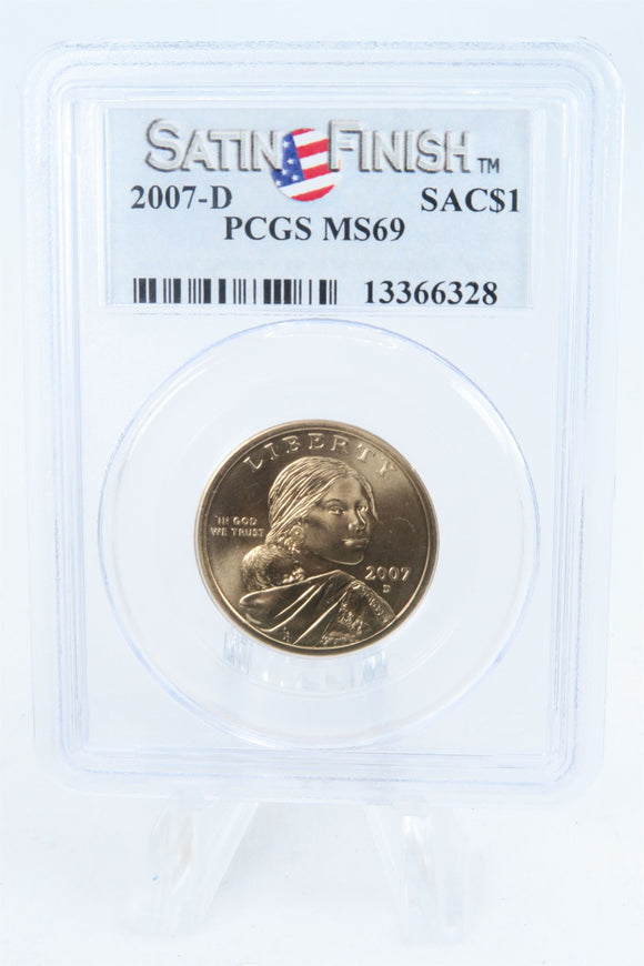 2007-D PCGS SP69 Sacagawea Dollar Satin Finish
