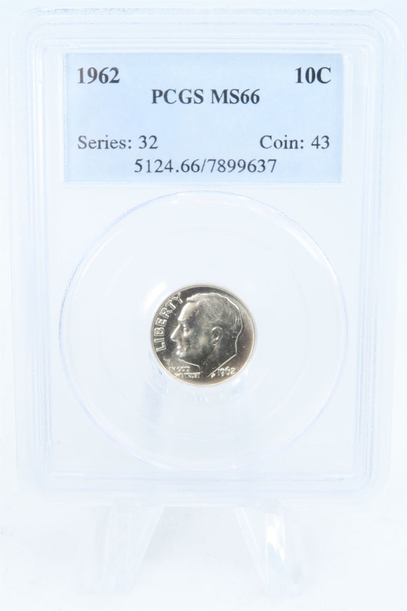 1962-P PCGS MS66 Roosevelt Dime Business Strike 10C