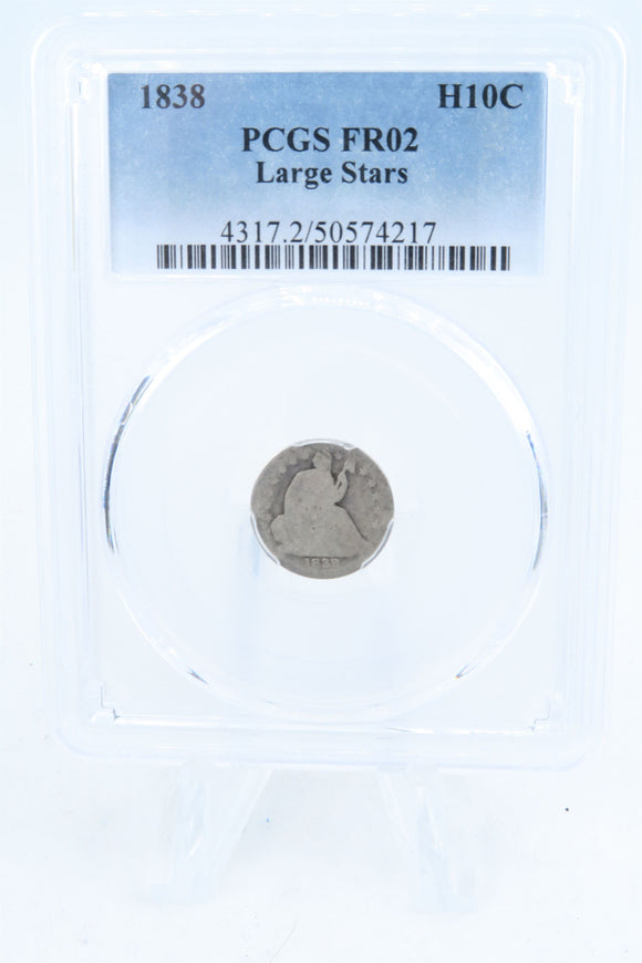 1838-P PCGS FR02 Liberty Seated Half Dime Business Strike H10C