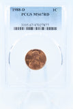 1988-D PCGS MS67RD Lincoln Memorial Cent Business Strike 1C