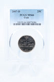 2007-D PCGS MS66 Utah State Quarter Business Strike 25C