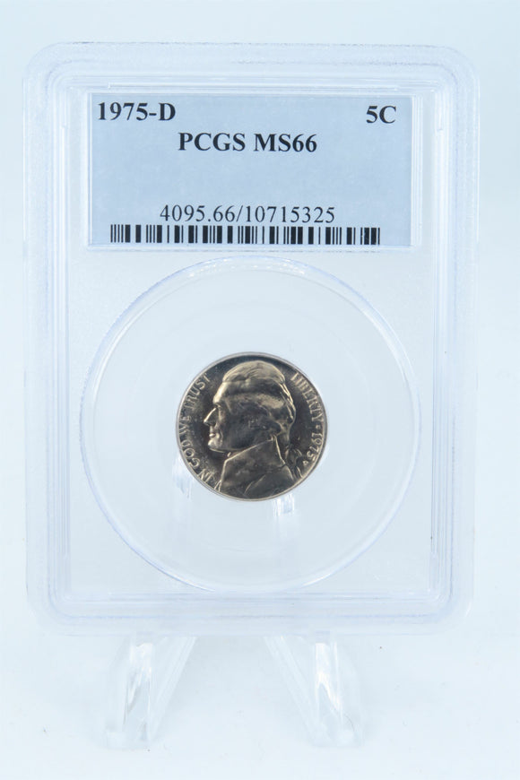 1975-D PCGS MS66 Jefferson Nickel Business Strike 5C