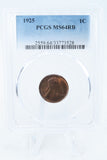 1925-P PCGS MS64RB Lincoln Wheat Cent Business Strike 1C