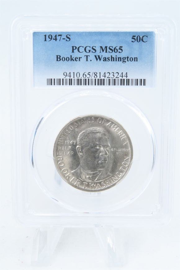 1947-S PCGS MS65 Booker T. Washington Classic Commemorative Half Dollar 50C