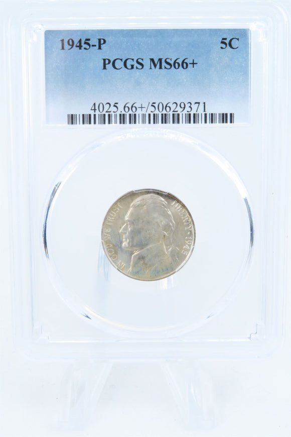 1945-P PCGS MS66+ Jefferson War Nickel Business Strike 5C