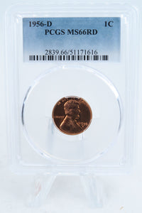 1956-D PCGS MS66RD Lincoln Wheat Cent Business Strike 1C