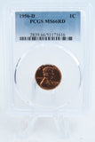 1956-D PCGS MS66RD Lincoln Wheat Cent Business Strike 1C