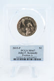 2015-P PCGS MS67 John F. Kennedy Position A Presidential Dollar