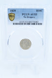 1839-P PCGS AU53 Liberty Seated Half Dime Business Strike H10C